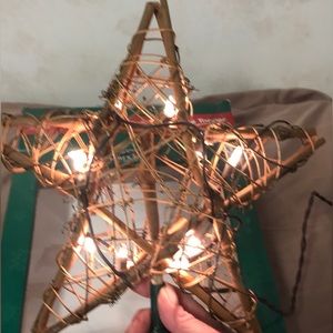 Rattan Star Christmas tree topper